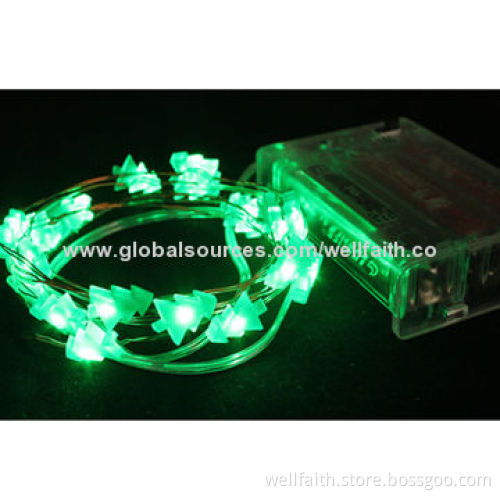 Christmas Trees Model LED Battery Operated Rice Copper Wire String Light for Christmas Decoration